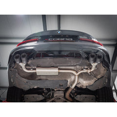 BMW 330e Touring (G21) (19>) Valved Quad Exit Rear Axle Back M3 Style Performance Exhaust