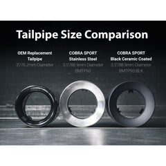 BMW M235i Cabriolet (F23) Exhaust Tailpipes - Larger 3.5" M Performance Tips - Replacement Slip-on OE Style