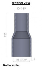 102-89mm Straight Reducer Silicone Hose