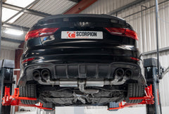 Audi S3 Saloon 8V Resonated cat/gpf-back system with valves - Scorpion