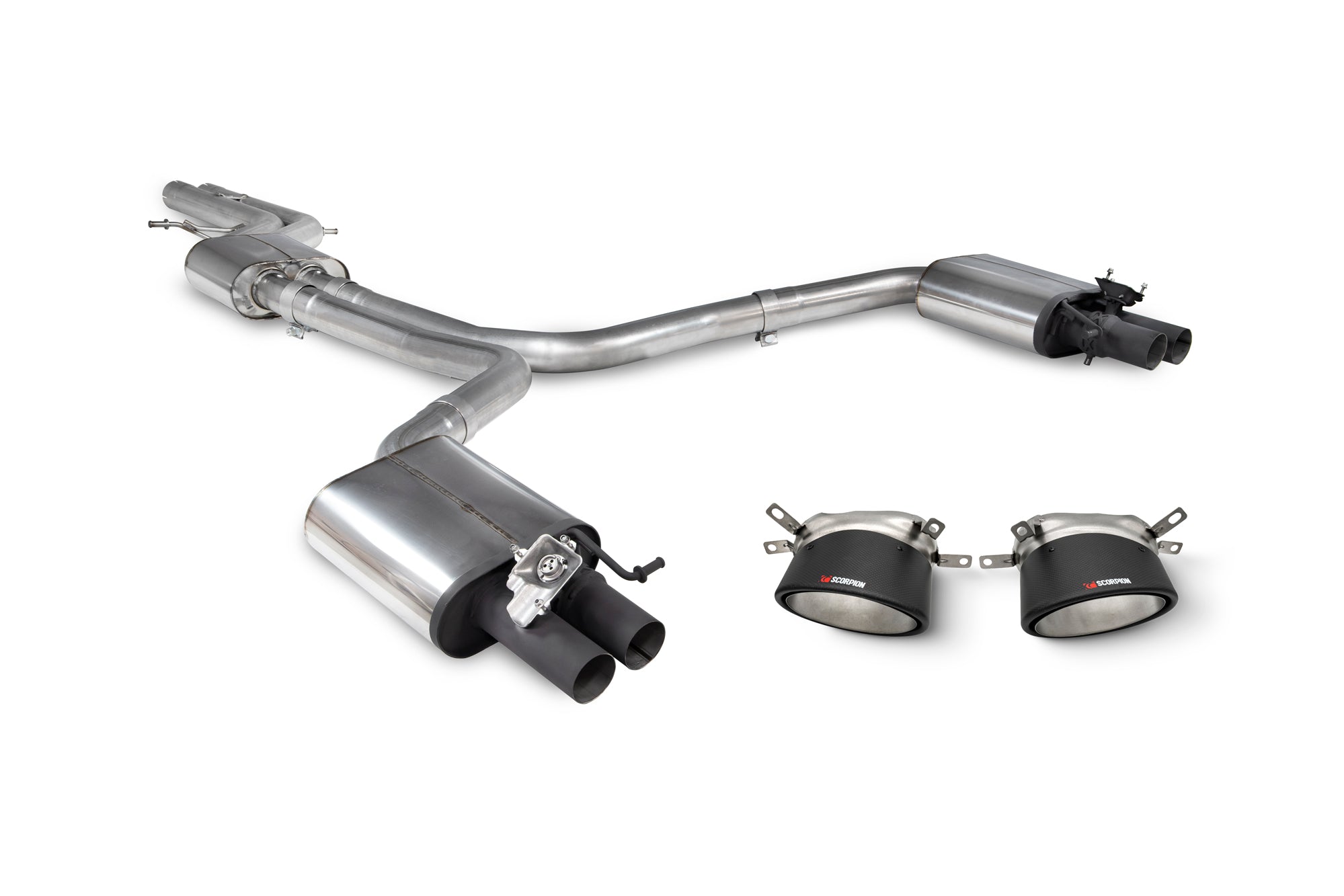 Audi RS7 C7 Resonated half system with trims - Scorpion