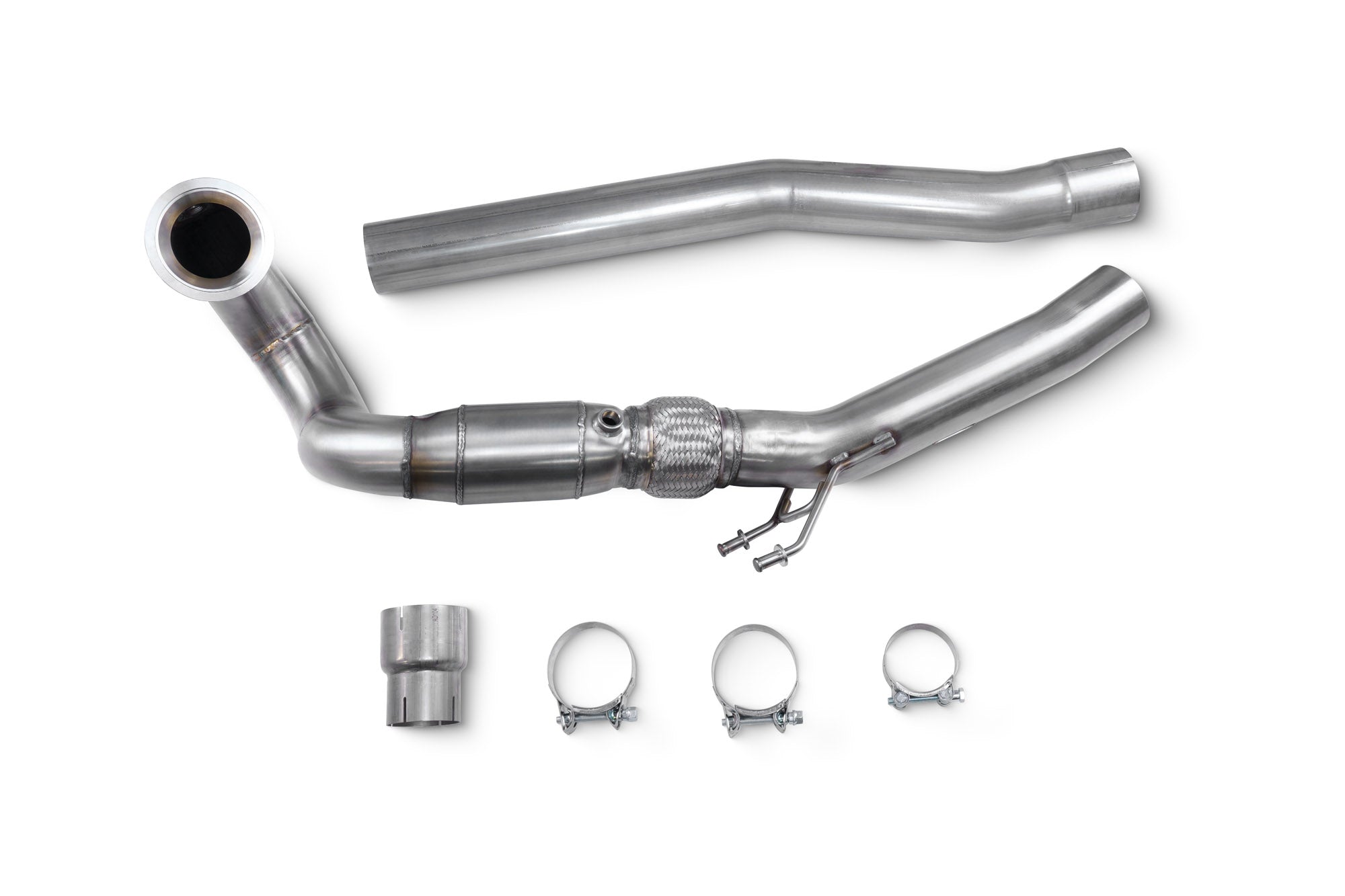 VAG Audi S3 8Y Sportback & Saloon, VW Golf MK8 R, Non-GPF Models Downpipe with high flow sports catalyst - Scorpion