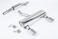Milltek Audi TT 3.2 V6 QUATTRO COUPE & ROADSTER (2003 to 2006) Cat-back Exhaust Resonated (quieter) with Polished GT-115 Tips