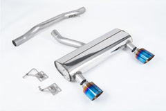 Milltek Audi TT 3.2 V6 QUATTRO COUPE & ROADSTER (2003 to 2006) Cat-back Exhaust - Non Resonated (louder) with Burnt / Blue Titanium GT-115 Tips