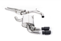 Milltek Audi RS3 SPORTBACK S TRONIC (8P) (2011 to 2012) - Cerakote Black Tips. Includes Active Exhaust Valve.