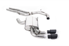 Milltek Audi RS3 SPORTBACK S TRONIC (8P) (2011 to 2012) Cat-back Exhaust - Non-resonated (louder). Cerakote Black Tips. Includes Active Exhaust Valve.