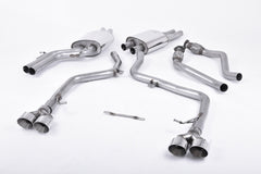 Milltek Audi S5 3.0 TFSI B8.5 COUPÉ & CABRIOLET (2011 to 2016) Cat-back Exhaust - Non-resonated (louder). Polished Quad-outlet