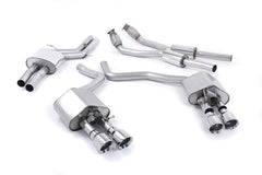 Milltek Audi S7 SPORTBACK 4.0 TFSI QUATTRO S TRONIC (2012 to 2018) Resonated (quieter) with Polished tips. Some 2016 and later models have an updated valve location on one rear silencer meaning the wiring loom needs extending to accommodate.