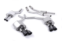 Milltek Audi S7 SPORTBACK 4.0 TFSI QUATTRO S TRONIC (2012 to 2018) Resonated (quieter) with Cerakote Black tips. Some 2016 and later models have an updated valve location on one rear silencer meaning the wiring loom needs extending to accommodate.