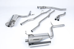 Milltek Audi A4 2.0 TFSI B7 QUATTRO AND DTM (2005 to 2008) Non-resonated (louder) with 100mm GT100 Tailpipes. Manual models only