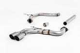Milltek Audi A3 2.0 TDI 184PS MQB 2WD (3 DOOR & SPORTBACK MODELS) (2013 to 2020) Cat-back Exhaust Non-resonated (louder). Titanium Tips