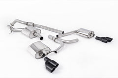 Milltek Audi A5 SPORTBACK 2.0 TFSI 2WD AND QUATTRO MULTITRONIC / S TRONIC (2009 to 2012) - Cerakote Black Quad-outlet. Requires S4 3.0T lower spoiler and detailing strip