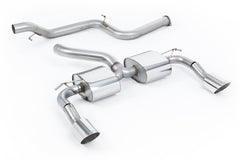 MK2 Focus RS Milltek Cat-back Non-resonated with Polished Tips