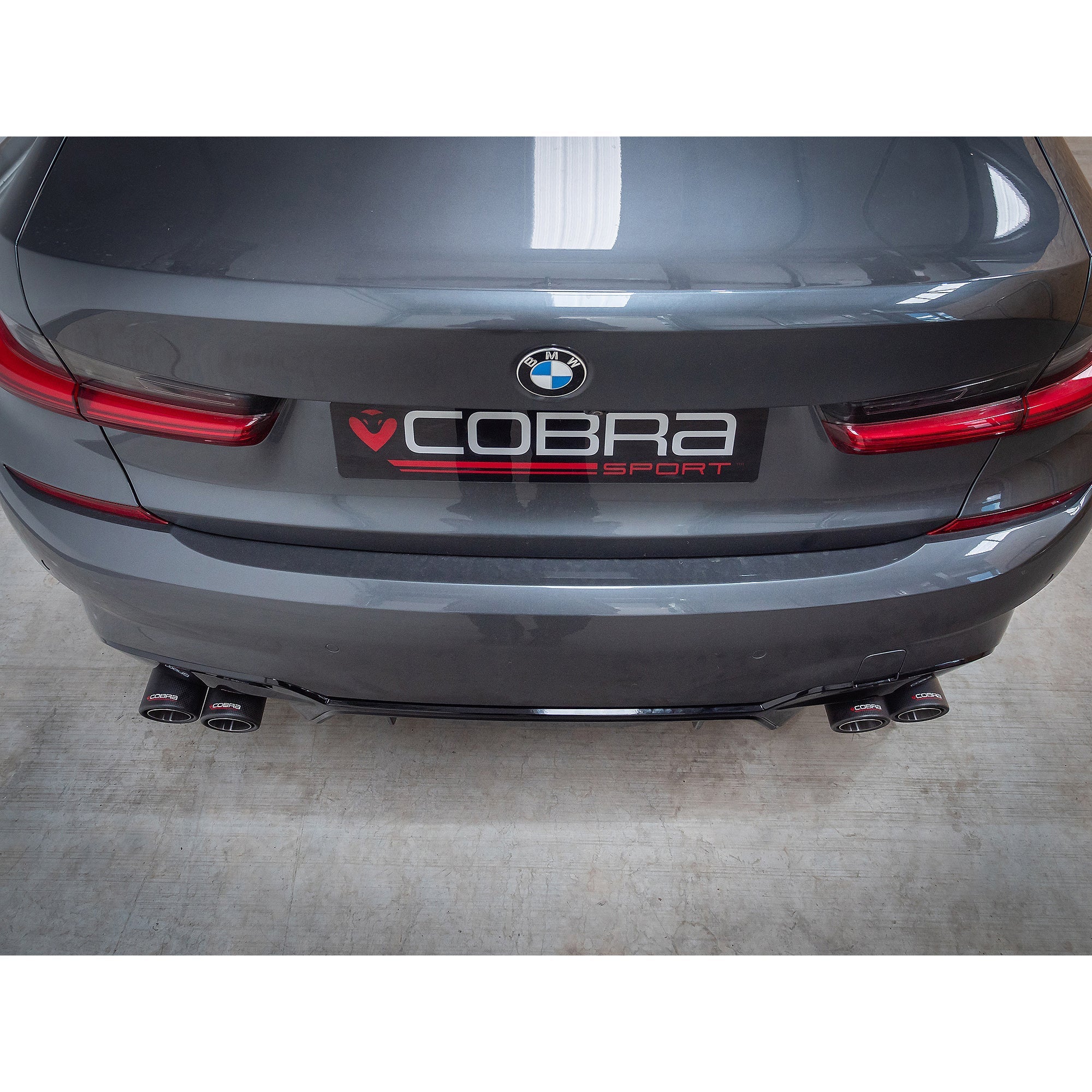 BMW 330e Touring (G21) (19>) Valved Quad Exit Rear Axle Back M3 Style Performance Exhaust