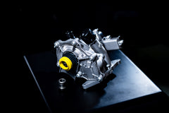 Aluminium EA888 thermostat housing, side view