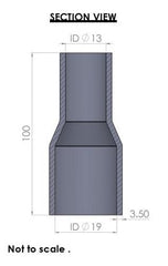 19-13mm Straight Reducer Silicone Hose