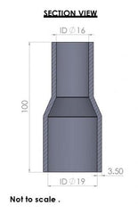 19-16mm Straight Reducer Silicone Hose