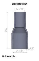 25-19mm Straight Reducer Silicone Hose