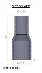 51-38mm Straight Reducer Silicone Hose