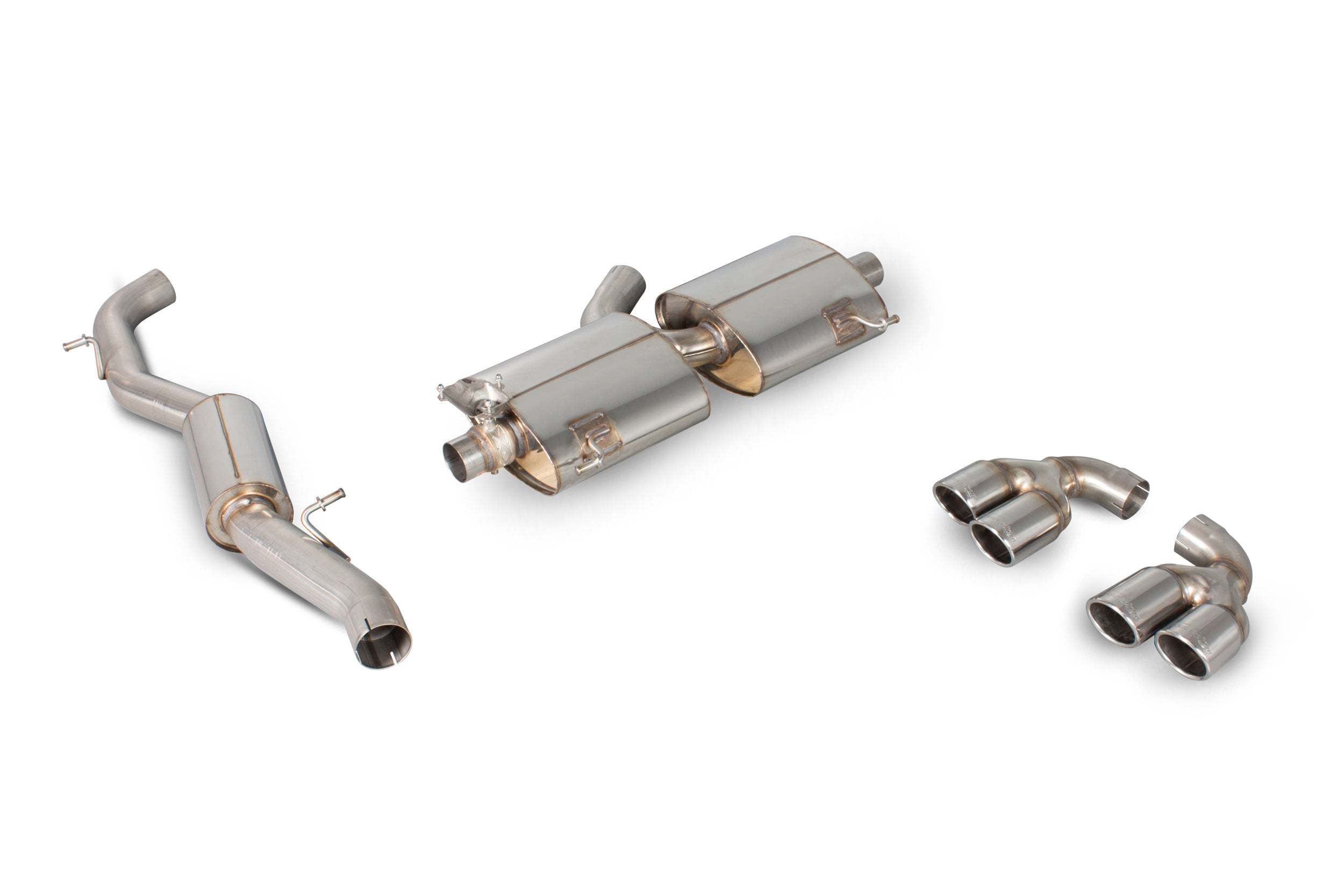 Audi S1 2.0 TFSi Quattro Resonated cat-back system with electronic valves - Scorpion