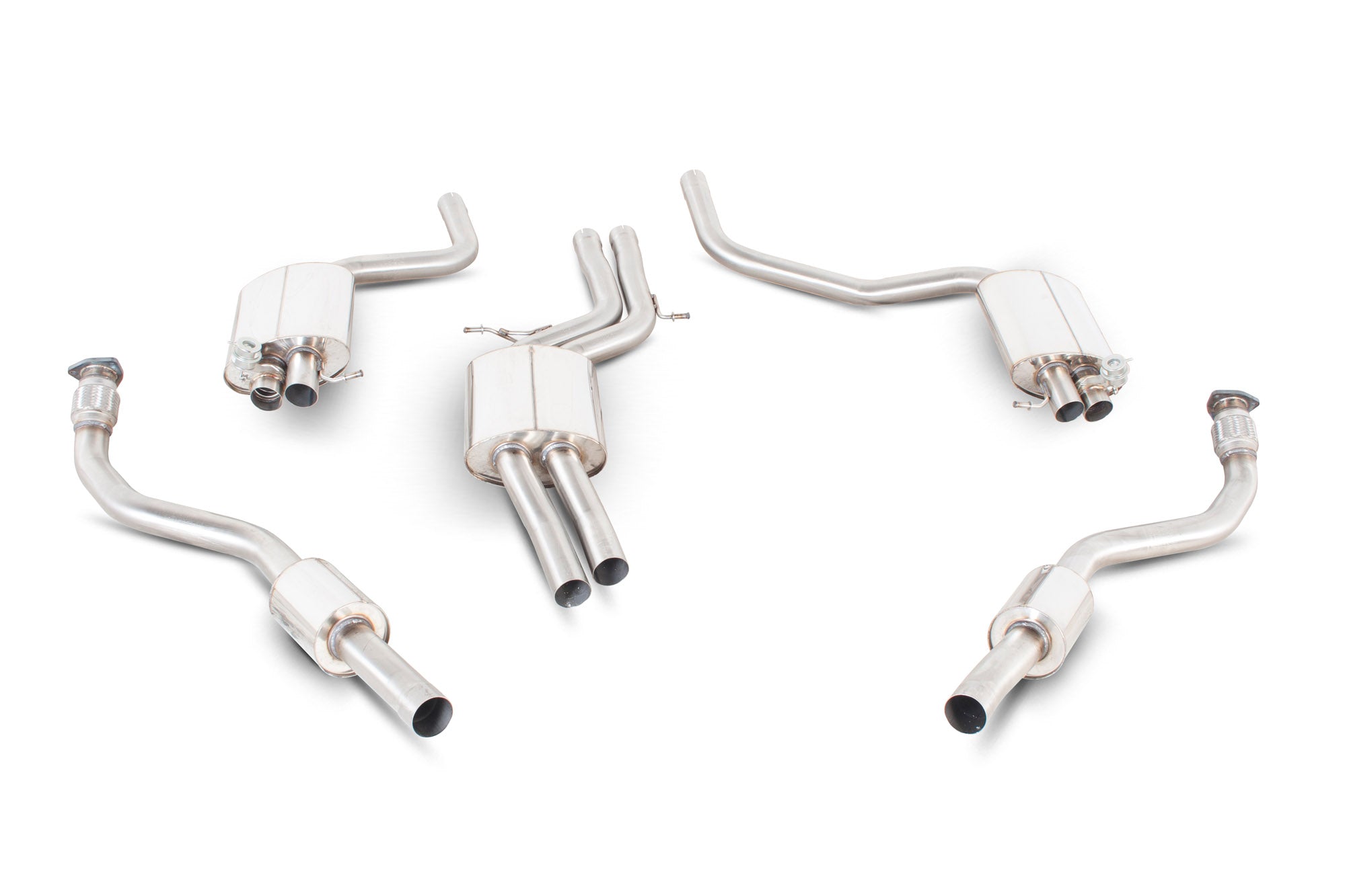 Audi RS4 B8 4.2 FSI Quattro Avant/RS5 4.2 V8 Coupe  Resonated cat-back system inc active exhaust valve - OE Fitment - Scorpion
