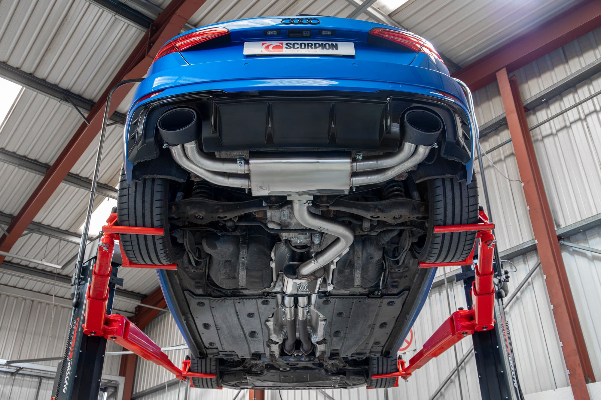 Audi RS3 8V Facelift (GPF and non GPF models) Resonated cat/gpf-back system without valves - Scorpion