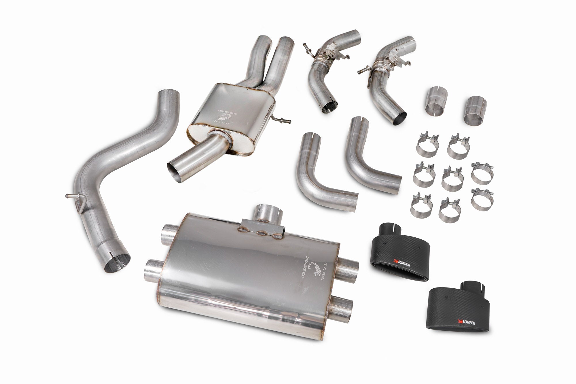Audi TTRS MK3 Coupe (GPF and non GPF models) Resonated cat/gpf-back system with valves - Scorpion