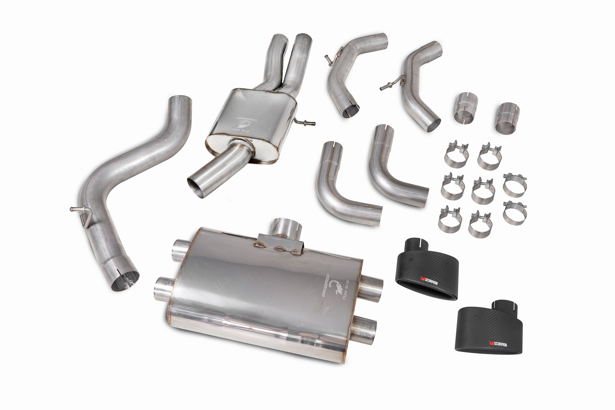 Audi TTRS MK3 Coupe (GPF and non GPF models) Resonated cat-back system with no valves - Scorpion