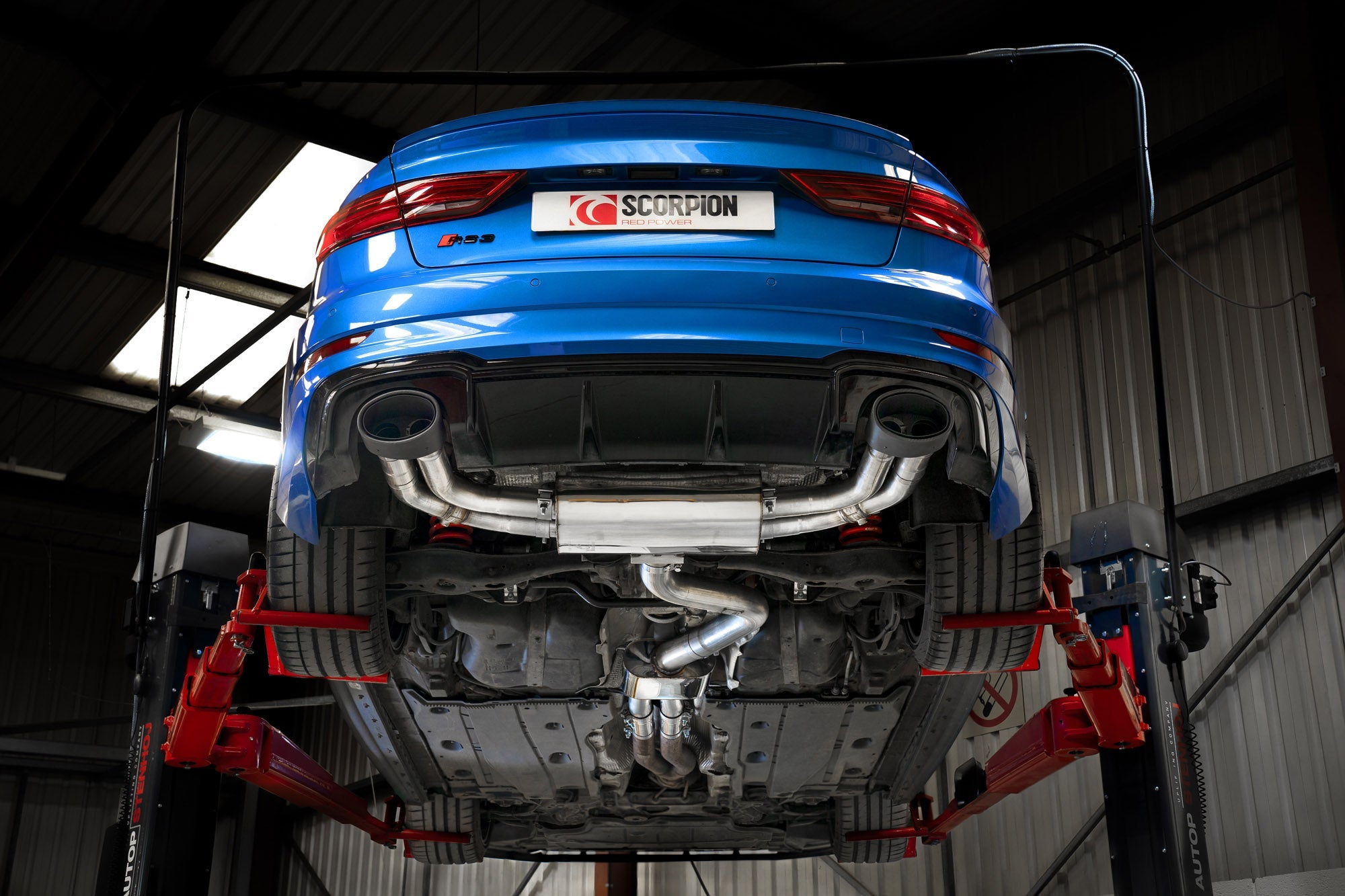 Audi RS3 Saloon 8V (GPF and Non- GPF models) Resonated cat/gpf-back system with valves - Scorpion