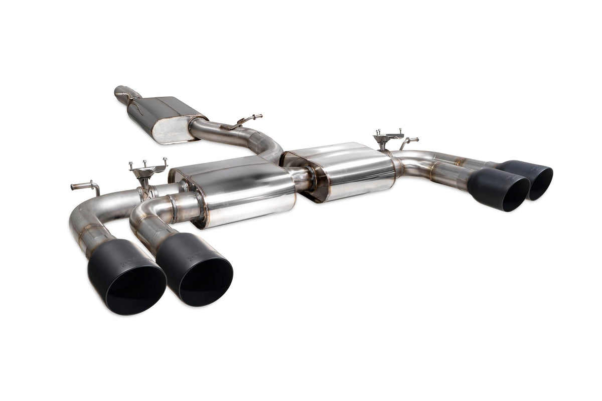 Audi S3 Saloon 8V Resonated cat/gpf-back system with valves - Scorpion