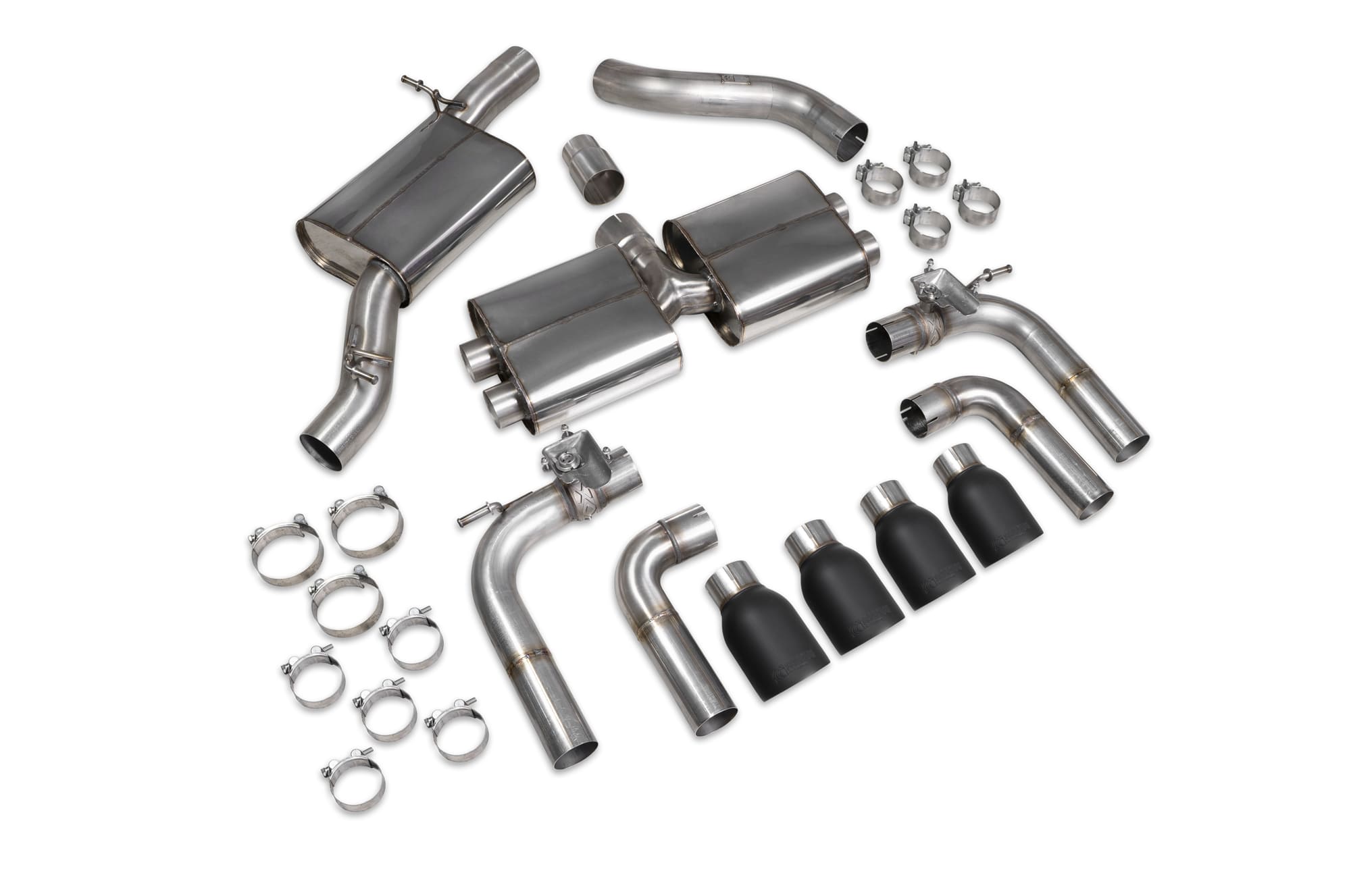 Audi S3 Saloon 8V Resonated cat/gpf-back system with valves - Scorpion