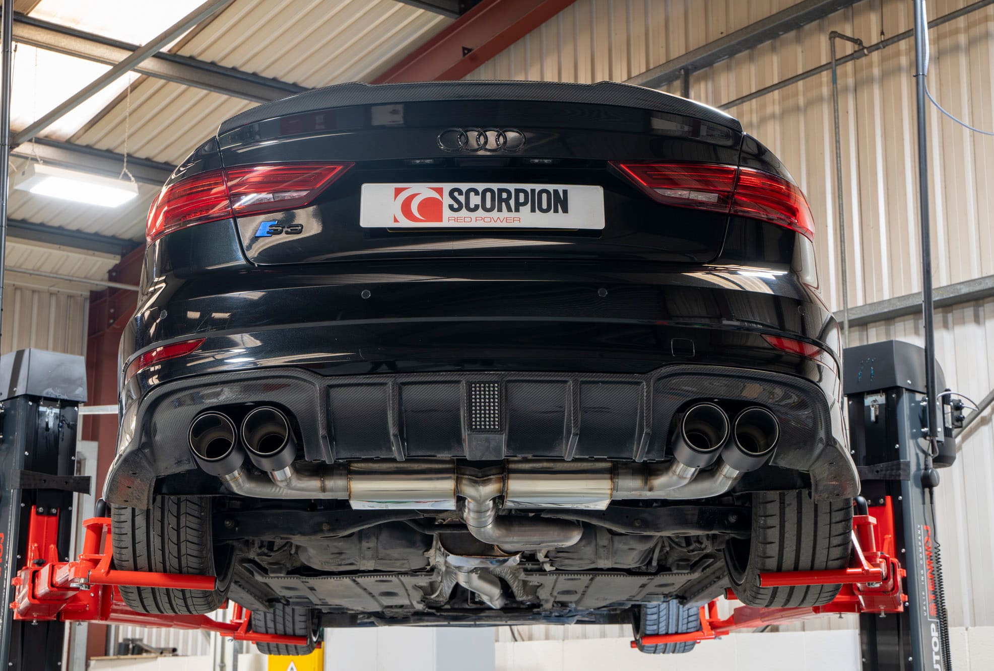 Audi S3 Saloon 8V Resonated cat/gpf-back system without valves - Scorpion