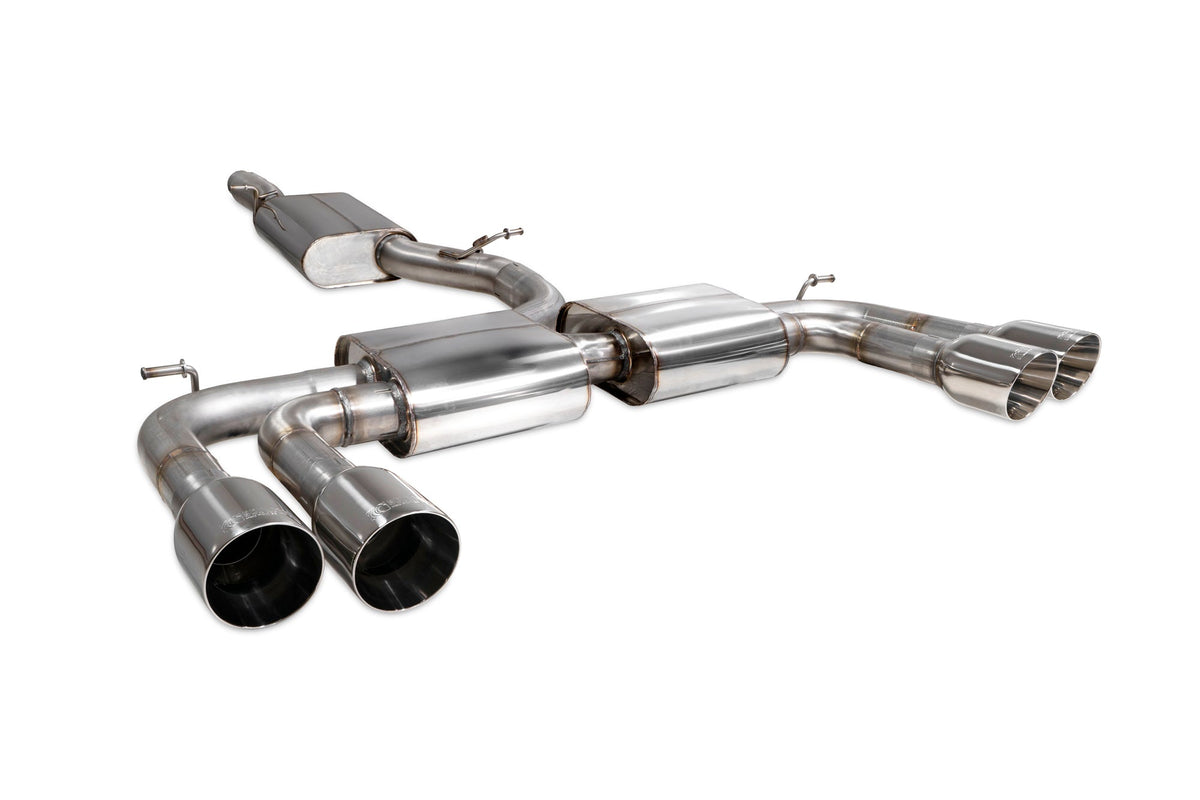 Audi S3 Saloon 8V Resonated cat/gpf-back system without valves - Scorpion
