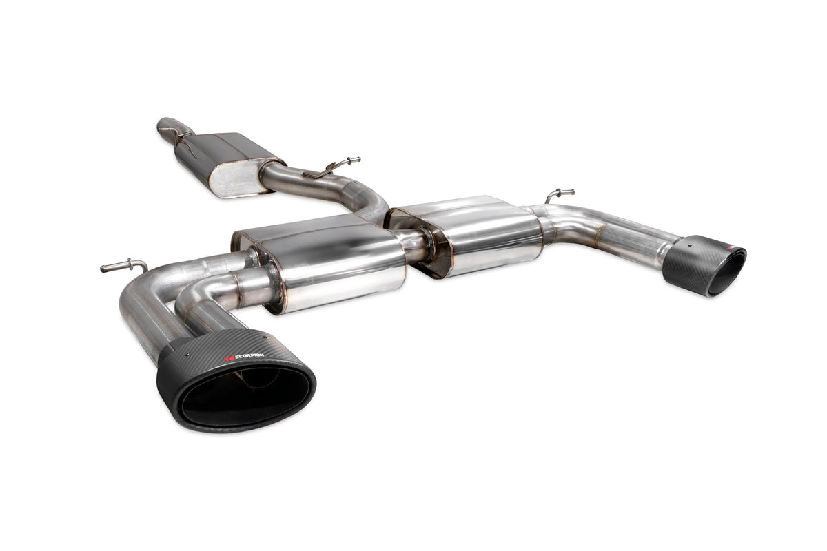 Audi S3 Saloon 8V Resonated cat/gpf-back system without valves - Scorpion