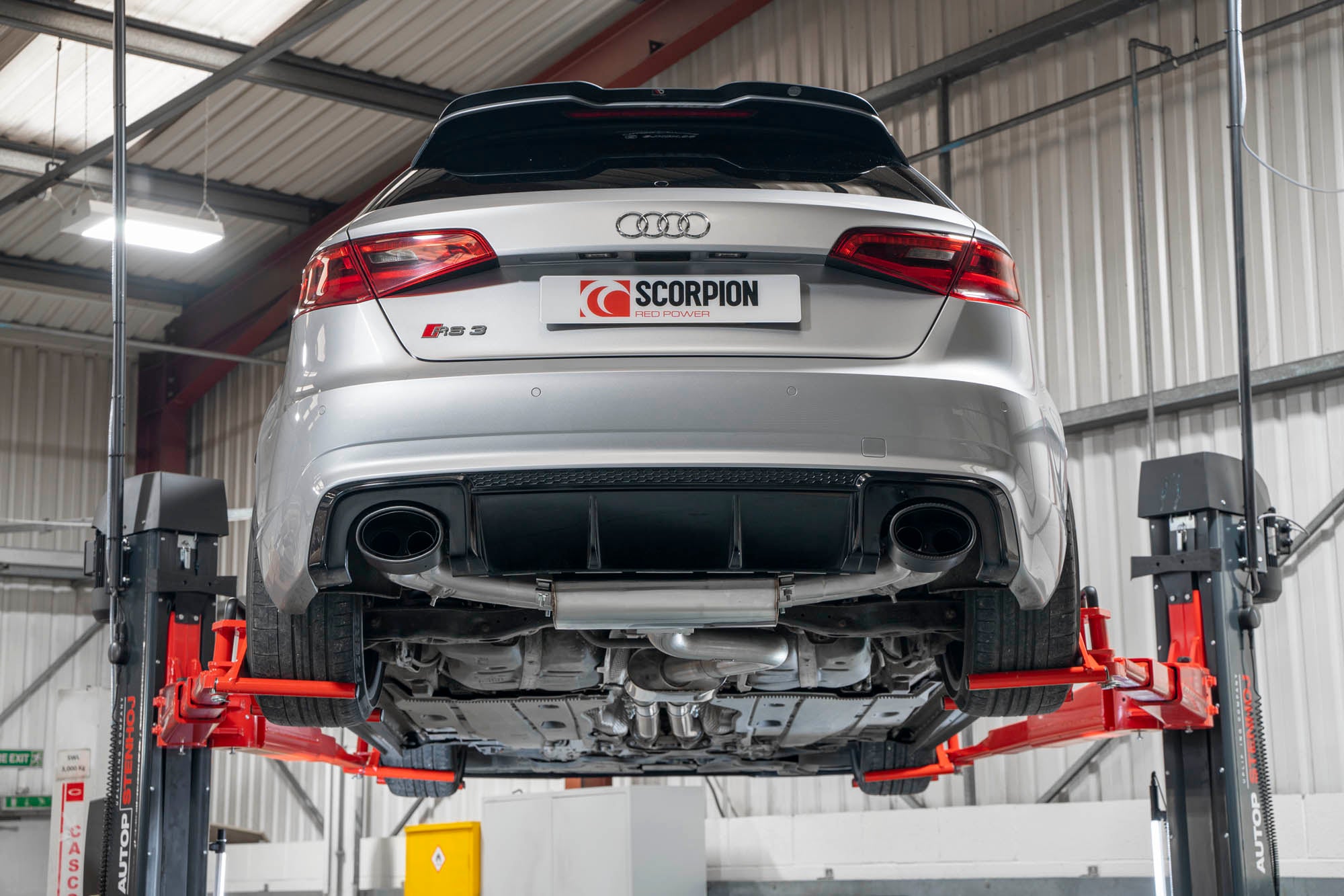 Audi RS3 8V Pre-Facelift Resonated cat-back system with valves - Ascari EVO - Scorpion