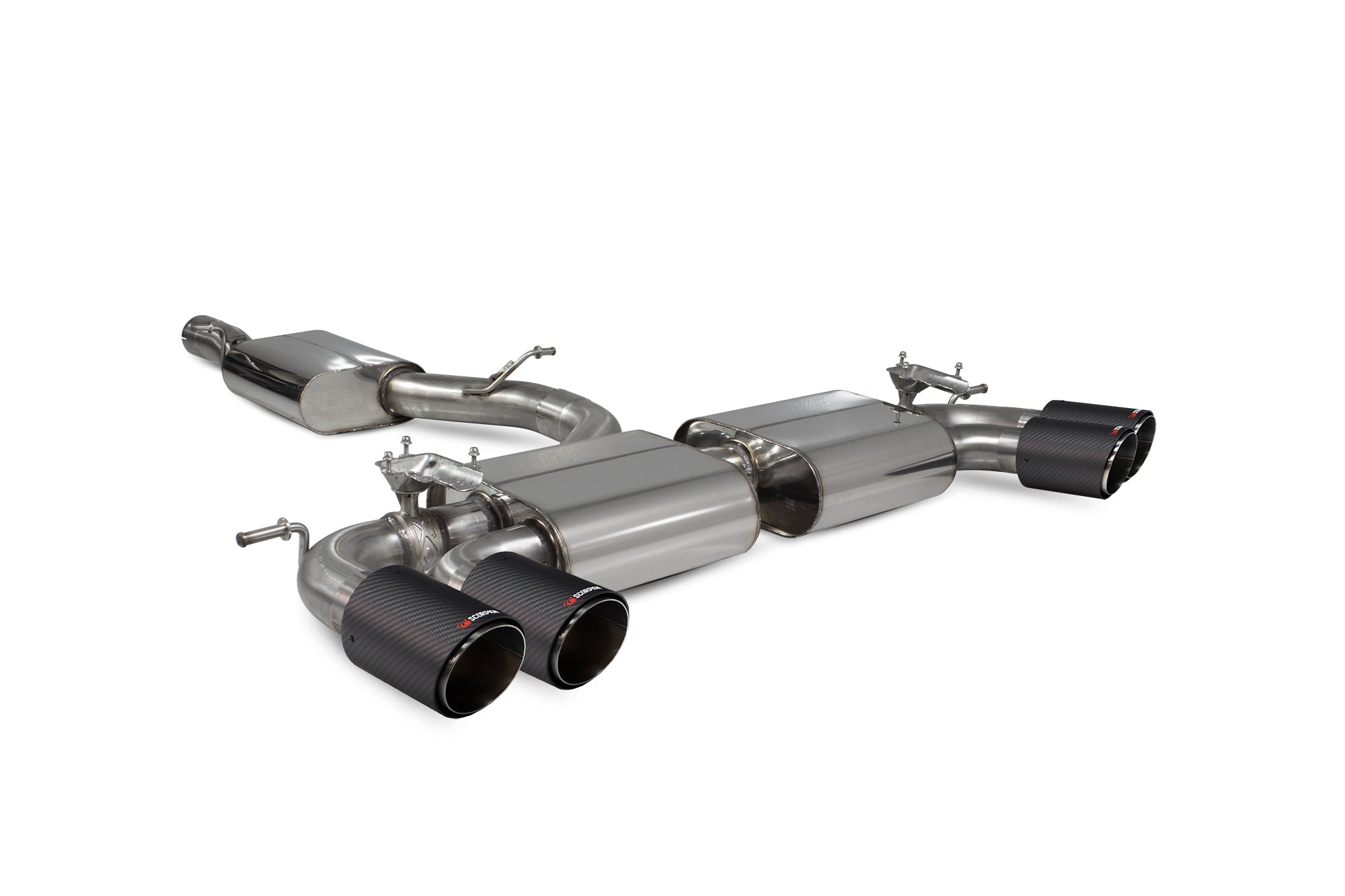 Audi S3 3-Door/Sportback 8V Resonated cat/gpf-back system with valves - Scorpion