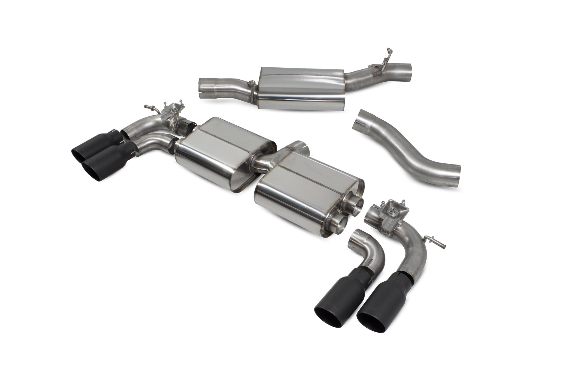 Audi S3 3-Door/Sportback 8V Resonated cat/gpf-back system with valves - Scorpion