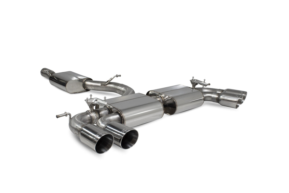Audi S3 3-Door/Sportback 8V Resonated cat/gpf-back system with valves - Scorpion