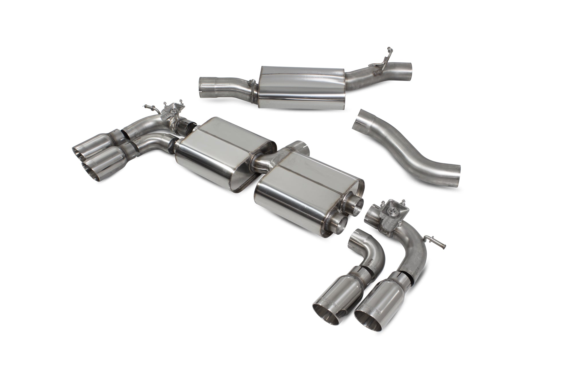 Audi S3 3-Door/Sportback 8V Resonated cat/gpf-back system with valves - Daytona - Scorpion