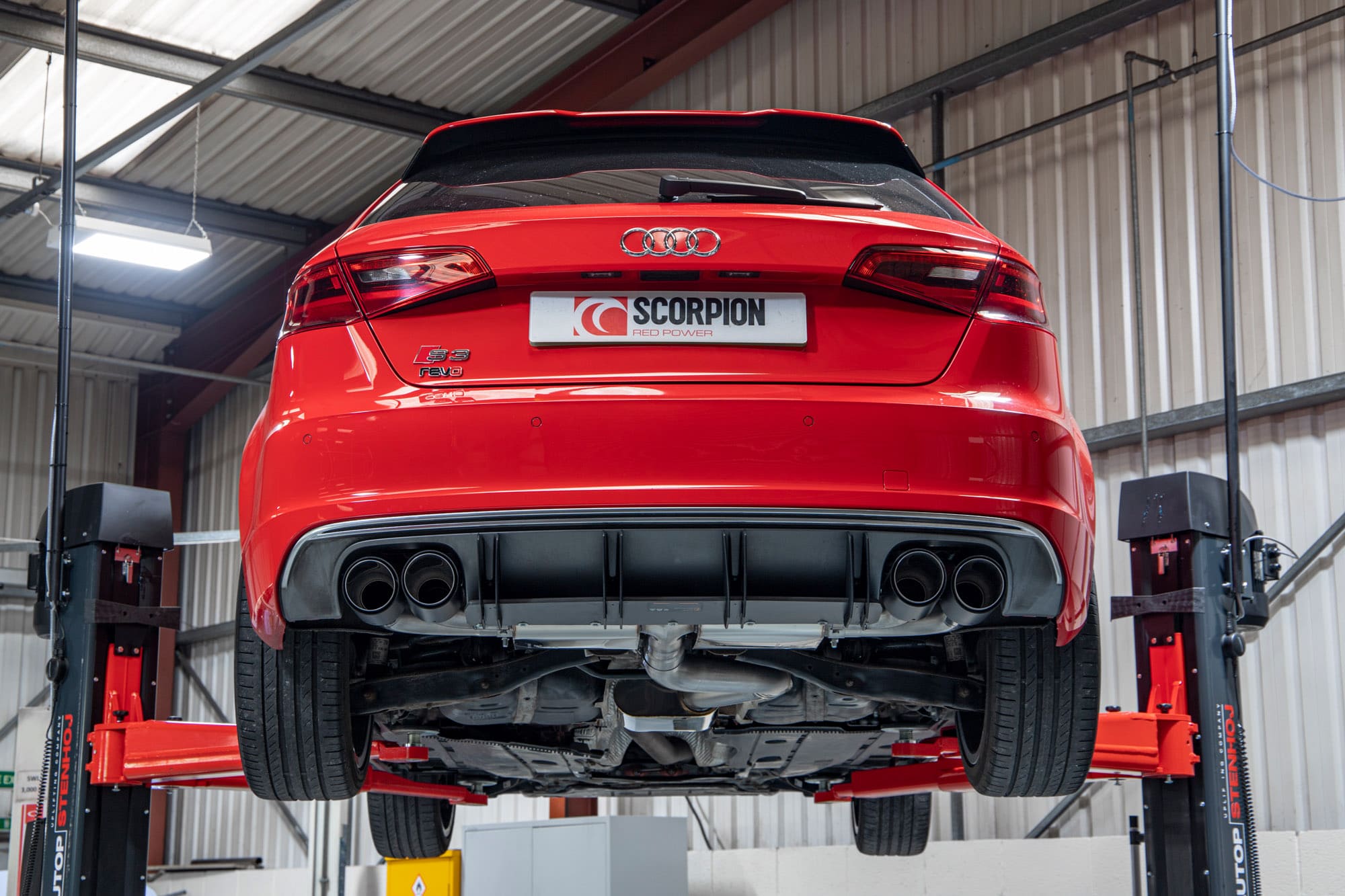 Audi S3 3-Door/Sportback 8V Resonated cat/gpf-back system without valves - Scorpion