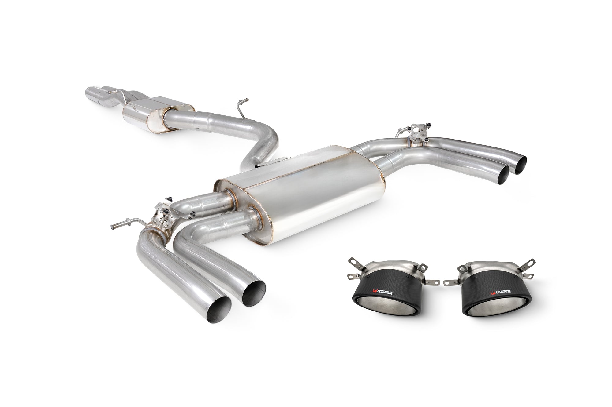Audi RS3 8Y Saloon Resonated Cat/GPF-back system with valves - Ascari RS