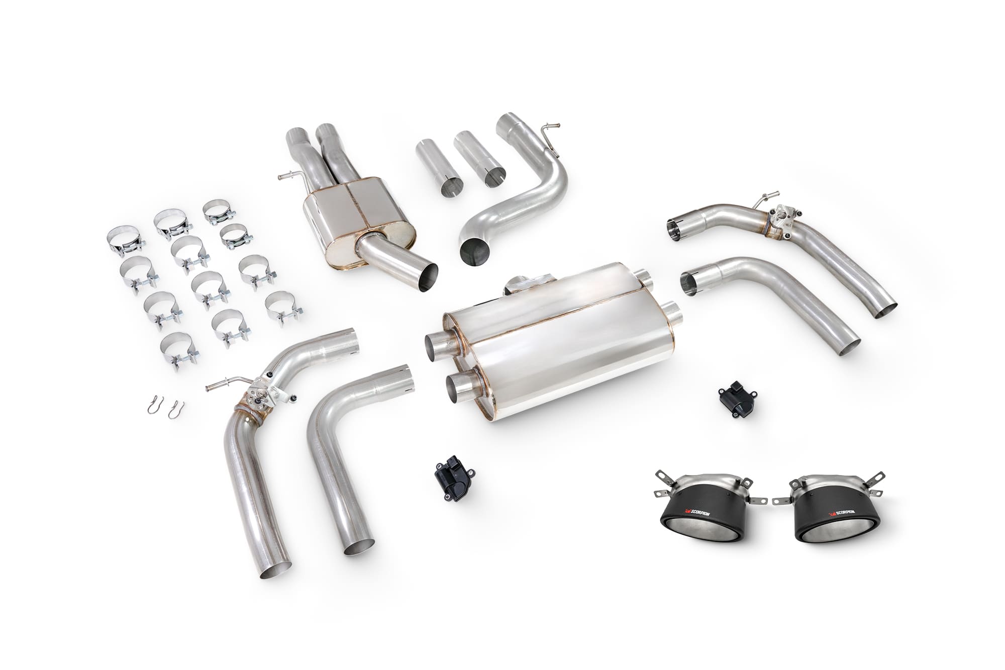 Audi RS3 8Y Saloon Resonated Cat/GPF-back system with valves - Ascari RS - Scorpion