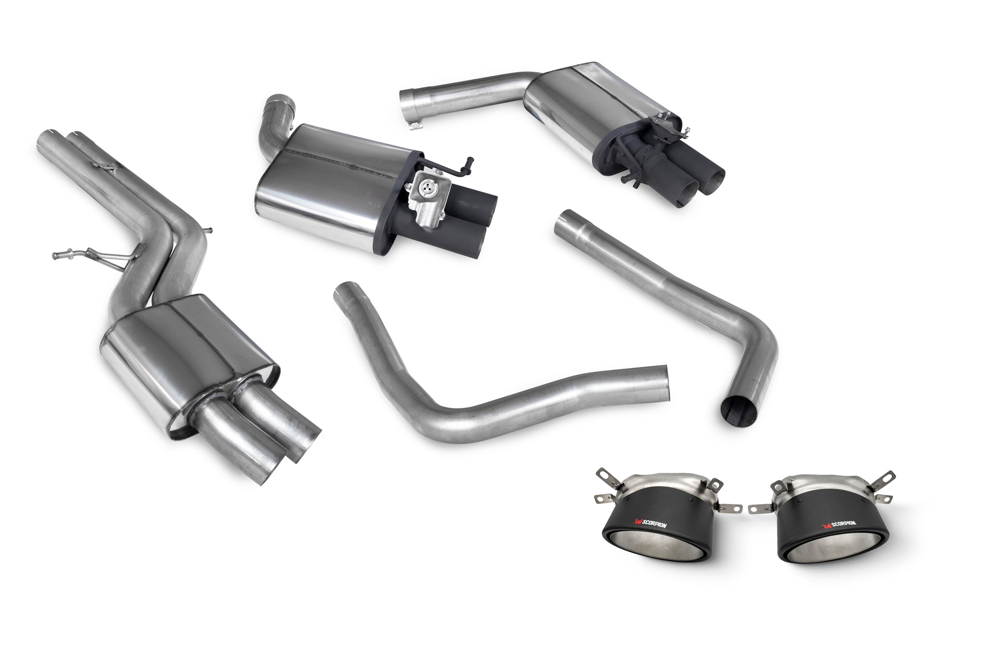 Audi RS7 C7 Resonated half system with trims - Ascari RS - Scorpion