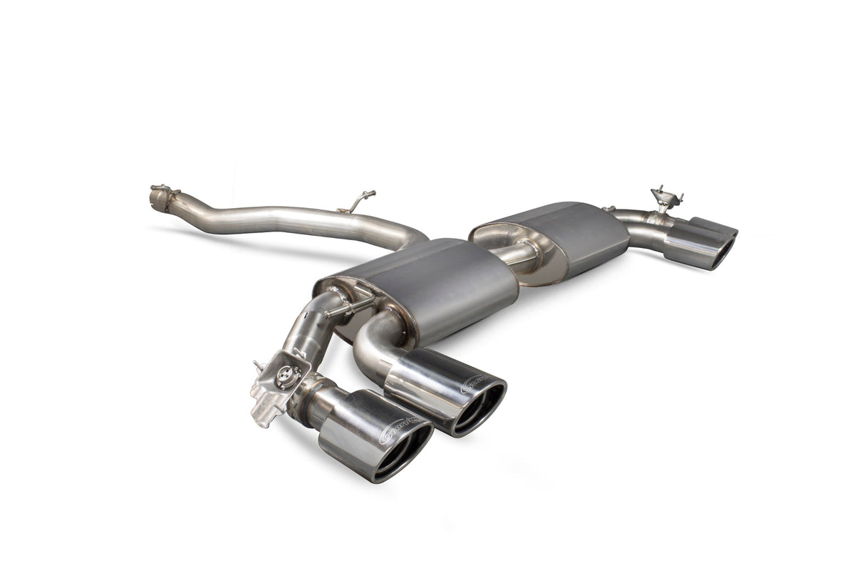 Audi TT S Mk3 Non GPF Model Only (Coupe models only) Non-resonated cat-back system (with valves) - Scorpion