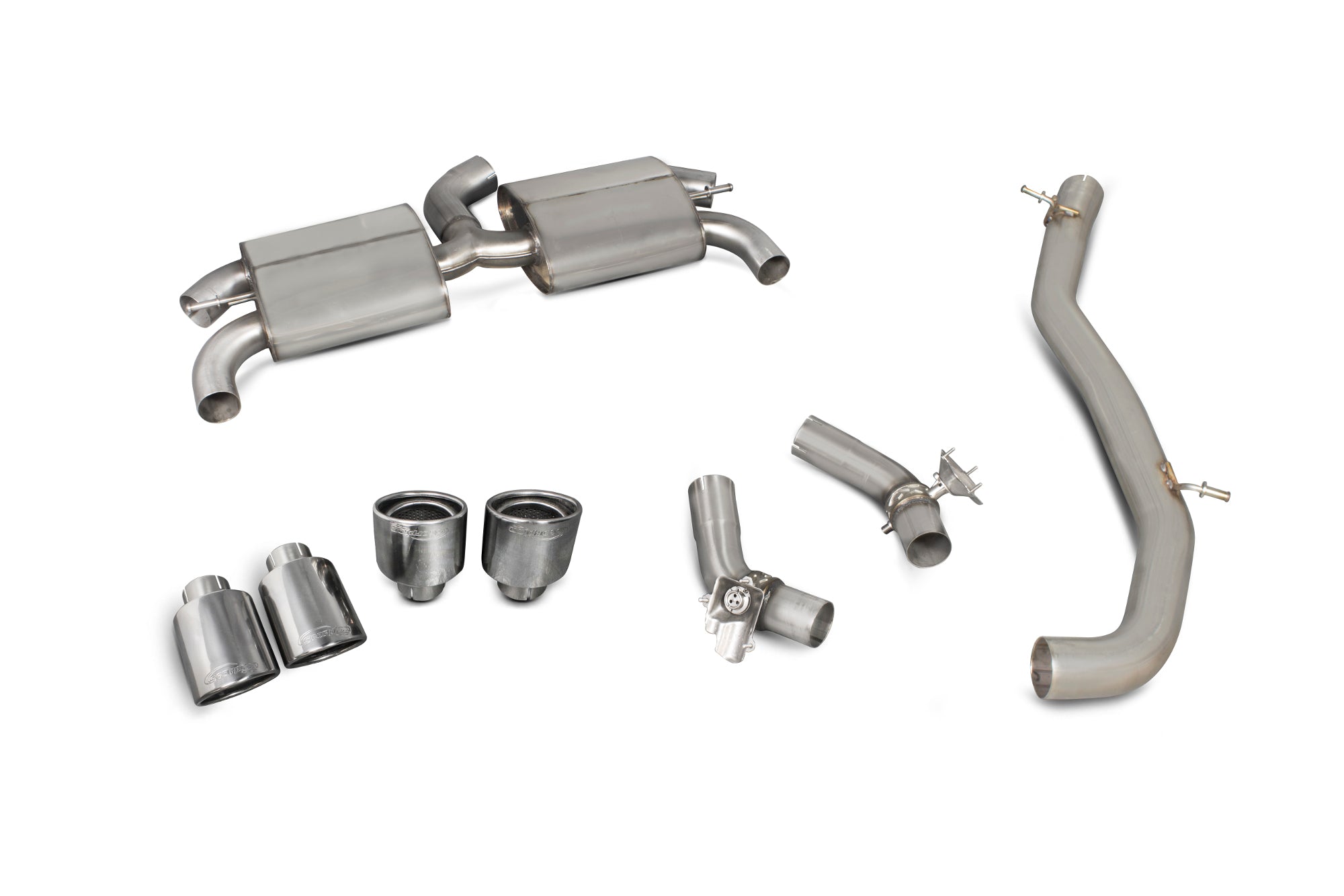 Audi TT S Mk3 Non GPF Model Only (Coupe models only) Non-resonated cat-back system (with valves) - Scorpion