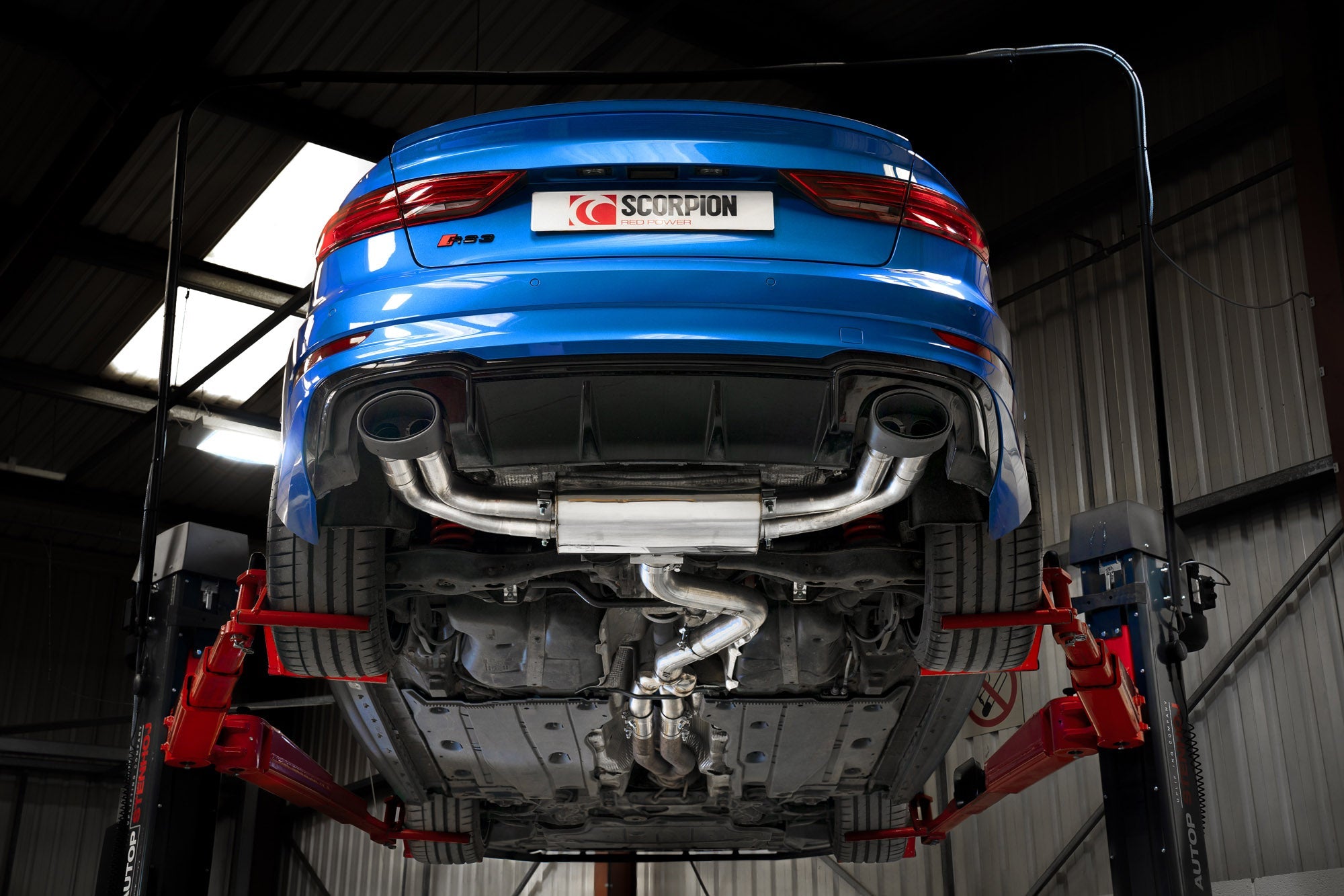 Audi RS3 Saloon 8V (GPF and Non-GPF models) Non-resonated cat/gpf-back system without valves - Scorpion