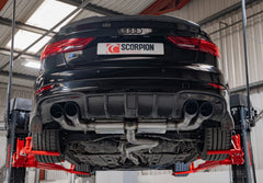 Audi S3 Saloon 8V Non-resonated cat/gpf-back system with valves - Scorpion