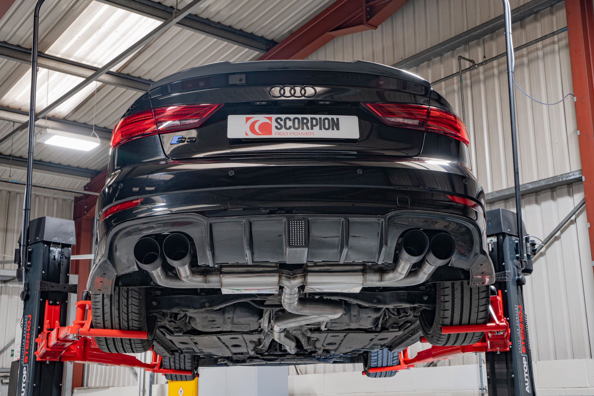 Audi S3 Saloon 8V Non-resonated cat/gpf-back system without valves - Scorpion
