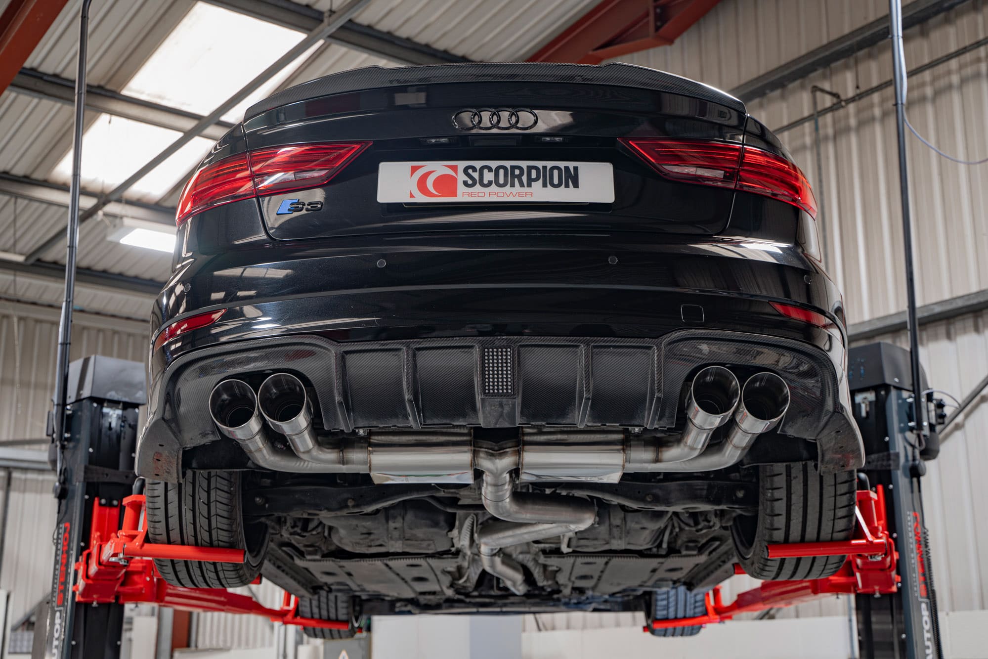 Audi S3 Saloon 8V Non-resonated cat/gpf-back system without valves - Scorpion
