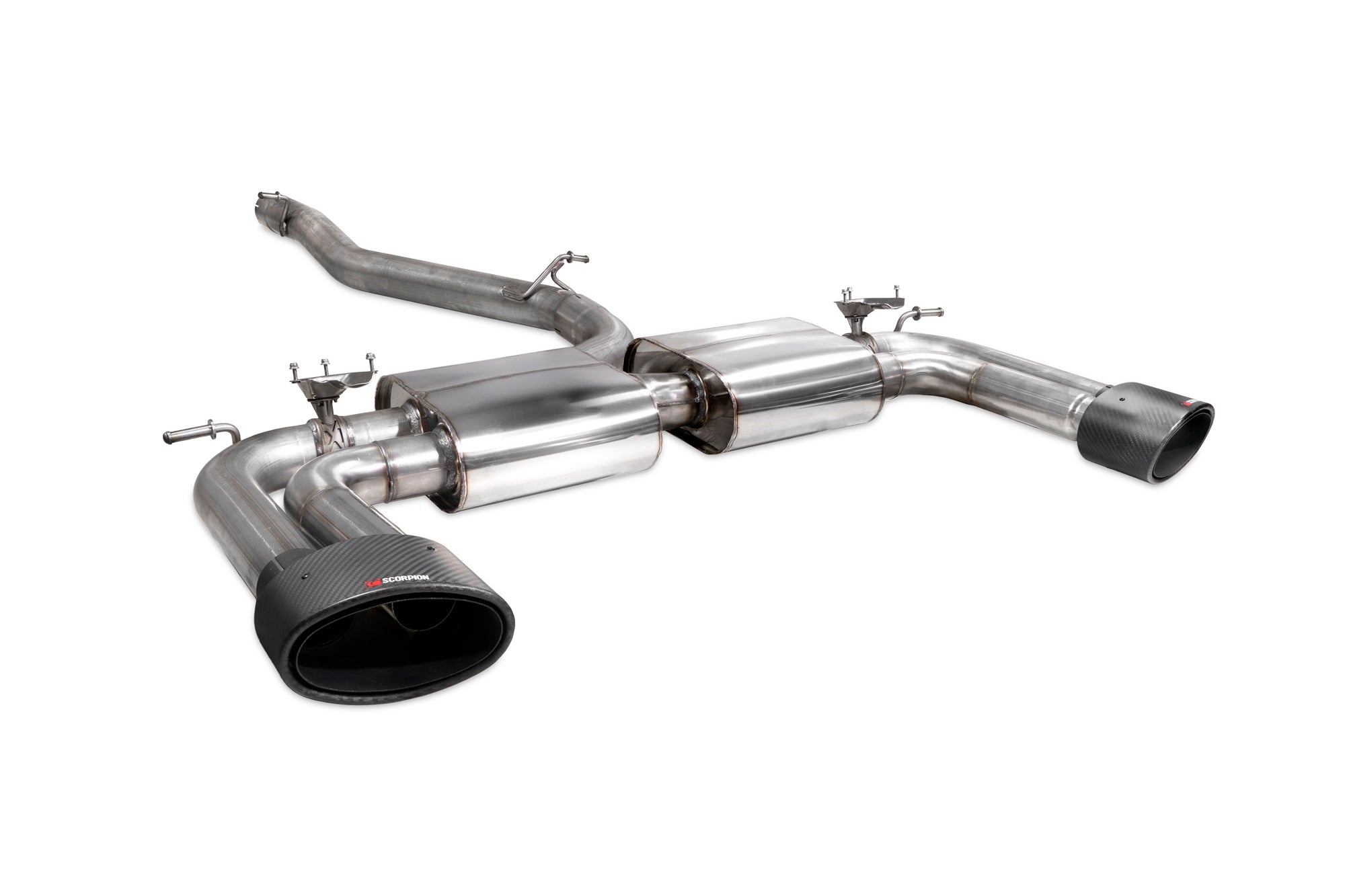 Audi S3 Saloon 8V Non-resonated cat/gpf-back system with valves - Scorpion